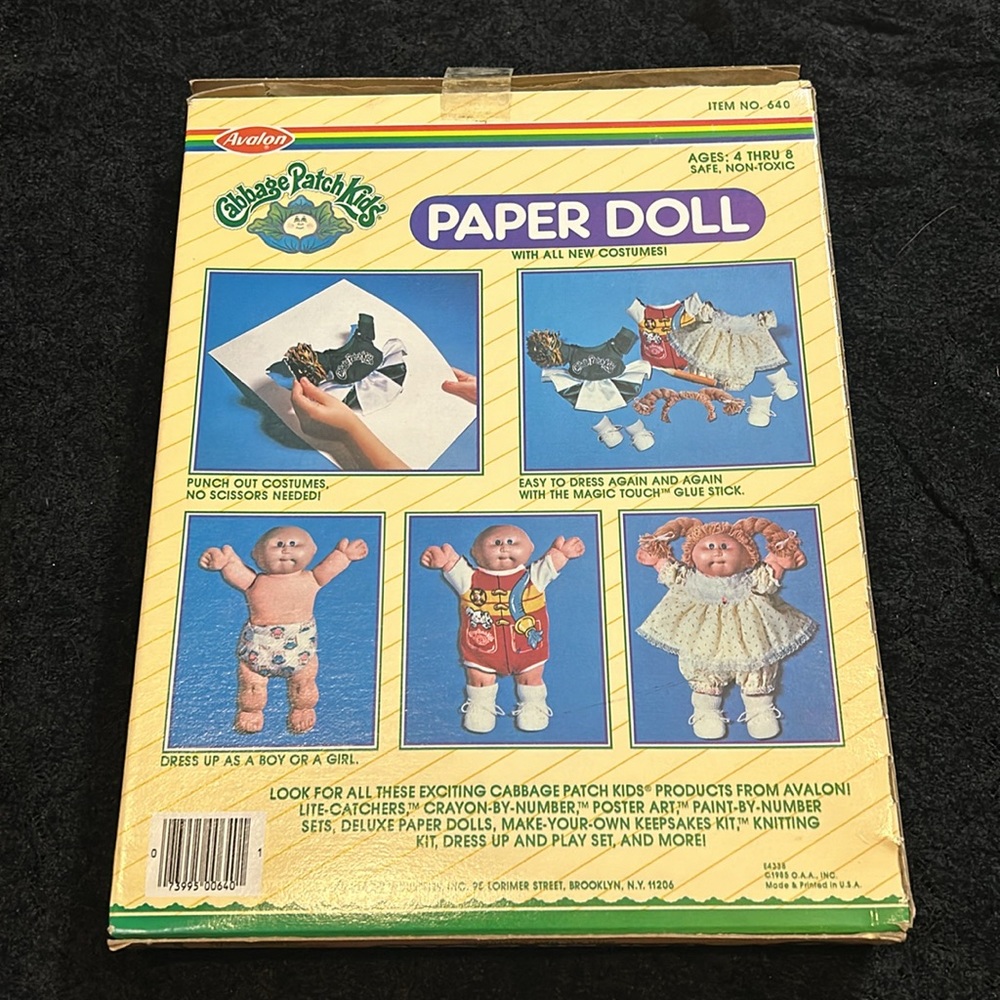 Cabbage Patch Kids Paper Doll Vintage - Picture 5 of 7